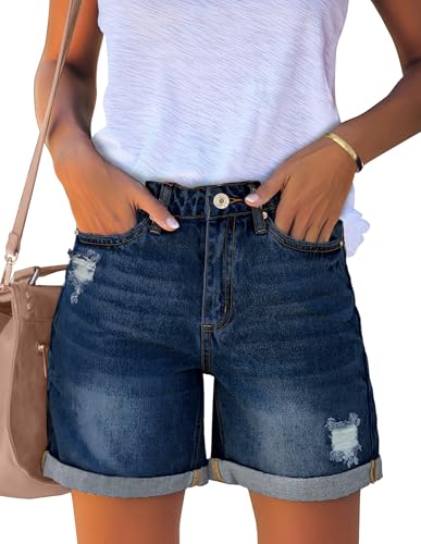 Roskiky Kurze Jeans Damen Sommer Jeans Latzhose Damen Kurz Darkness Blau L Roskiky Kurze Jeans Damen Sommer Jeans Latzhose Damen Kurz Darkness Blau L von Roskiky