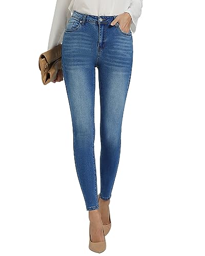 Roskiky Leggins Sexy Skinny Jeans Damen Push Up Jeans Skinny Jeans Jeans Hellblau Damen Blau XL von Roskiky