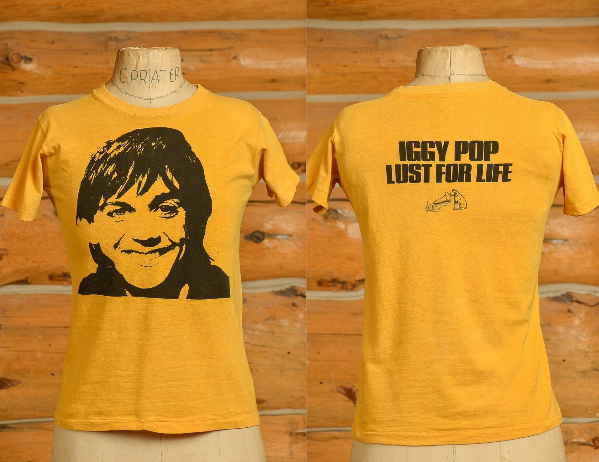 1970Er Jahre Iggy Pop Lebenslust Front Und Back Print T-Shirt von RoslynTrading