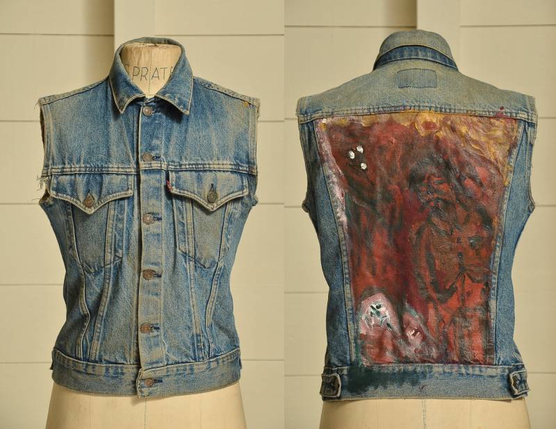 80Er Jahre Levi's Jeansweste Handbemalte Hesher Metallweste von RoslynTrading