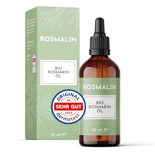 Rosmalin® Rosmarinöl Haare | 100% Bio | Dermatologisch getestet - für Frauen & Männer geeignet - Reine Naturkosmetik für Haare & Kopfhaut - Pflegende Kopfhautbehandlung von Rosmalin