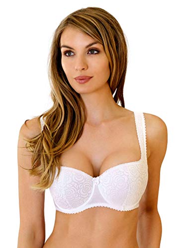 Rosme Damen Halbschale Balconnet Bügel-BH, Kollektion Annija, Weiß, 70G von Rosme