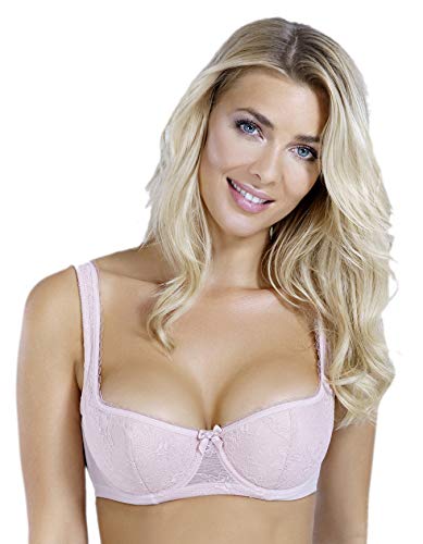 Rosme Lingerie Balconette-BH mit gepolsterten Trägern für Damen, Kollektion Eliza, Beige, Größe 80A von Rosme