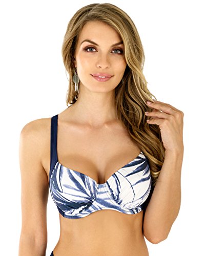 Rosme Lingerie BH-Oberteil für Badebekleidung Strandbekleidung Badeanzug für Damen, Kollektion White Palm, Größe 42C/85C von Rosme