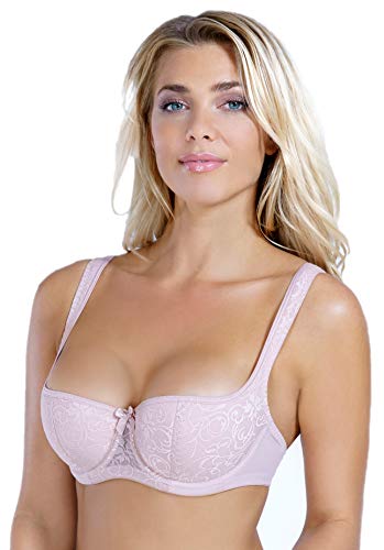 Rosme Lingerie Balconette-BH mit gepolsterten Trägern für Damen, Kollektion Grand, Beige, Größe 100A von Rosme