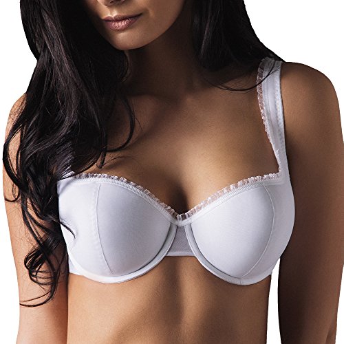 Rosme Lingerie Gepolsterter BH für Damen, Kollektion Tango, Weiß, Größe 75D von Rosme