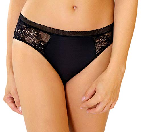 Rosme Lingerie Knickers/Briefs für Damen, Kollektion Eliza, Schwarz, Größe 38 von Rosme