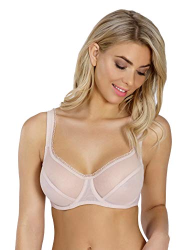 Rosme Lingerie ungepolsterter BH für Damen, Kollektion Tango, Beige, Größe 80D von Rosme