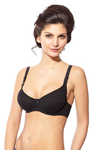 Rosme Lingerie Ungepolsterter Still-BH aus Baumwolle für Damen, Kollektion Mamacita, Größe 70B von Rosme