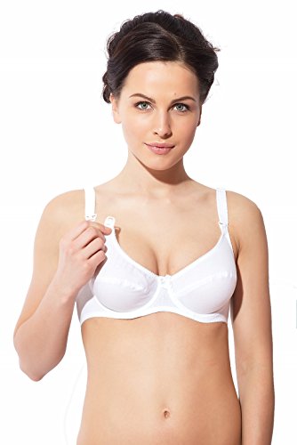 Rosme Lingerie Ungepolsterter Still-BH aus Baumwolle für Damen, Kollektion Mamacita, Größe 70B von Rosme