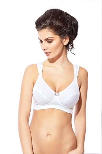 Rosme Lingerie Ungepolsterter Still-BH aus Baumwolle ohne Bügel für Damen, Kollektion Mamacita, Größe 75H von Rosme