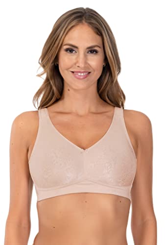 Rosme Lingerie ungepolsterter BH ohne Bügel für Damen, Kollektion Sofia, Beige, Größe 70H von Rosme