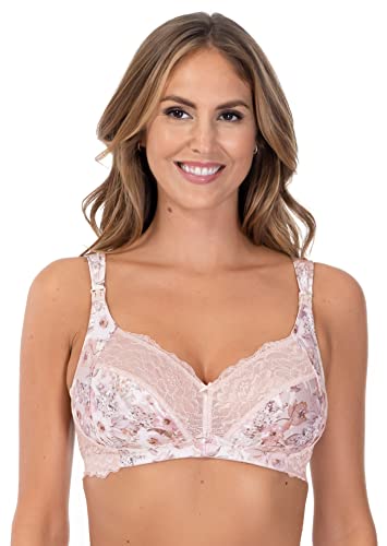 Rosme Lingerie ungepolsterter Still-BH ohne Bügel für Damen, Kollektion Leticia, Rosa, Größe 95B von Rosme