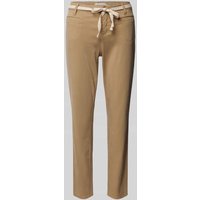 Rosner Slim Fit Stoffhose mit Bindegürtel Modell 'ALISA' in Camel, Größe 36/28 von Rosner