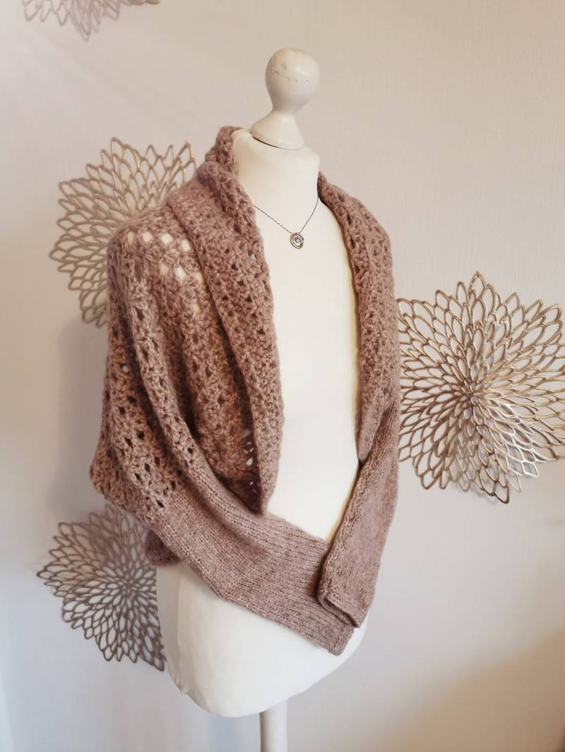 Gestrickter Seelenwärmer M, Alpaka Damen Jacke, Shrug Ärmelschal, Hochzeit Strickbolero, Weiche Strickweste Strickjacken, Handgestrickt Gestrickter Seelenwärmer M, Alpaka Damen Jacke, Shrug Ärmelschal, Hochzeit Strickbolero, Weiche Strickweste Strickjacken, Handgestrickt von RosnicDesign