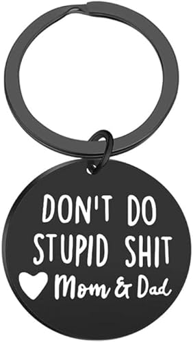 Rosojodg Don't Do Stupid Shit Keychain, Humor Key Ring Presents Keyrings and Keychains, 1, 1 von Rosojodg