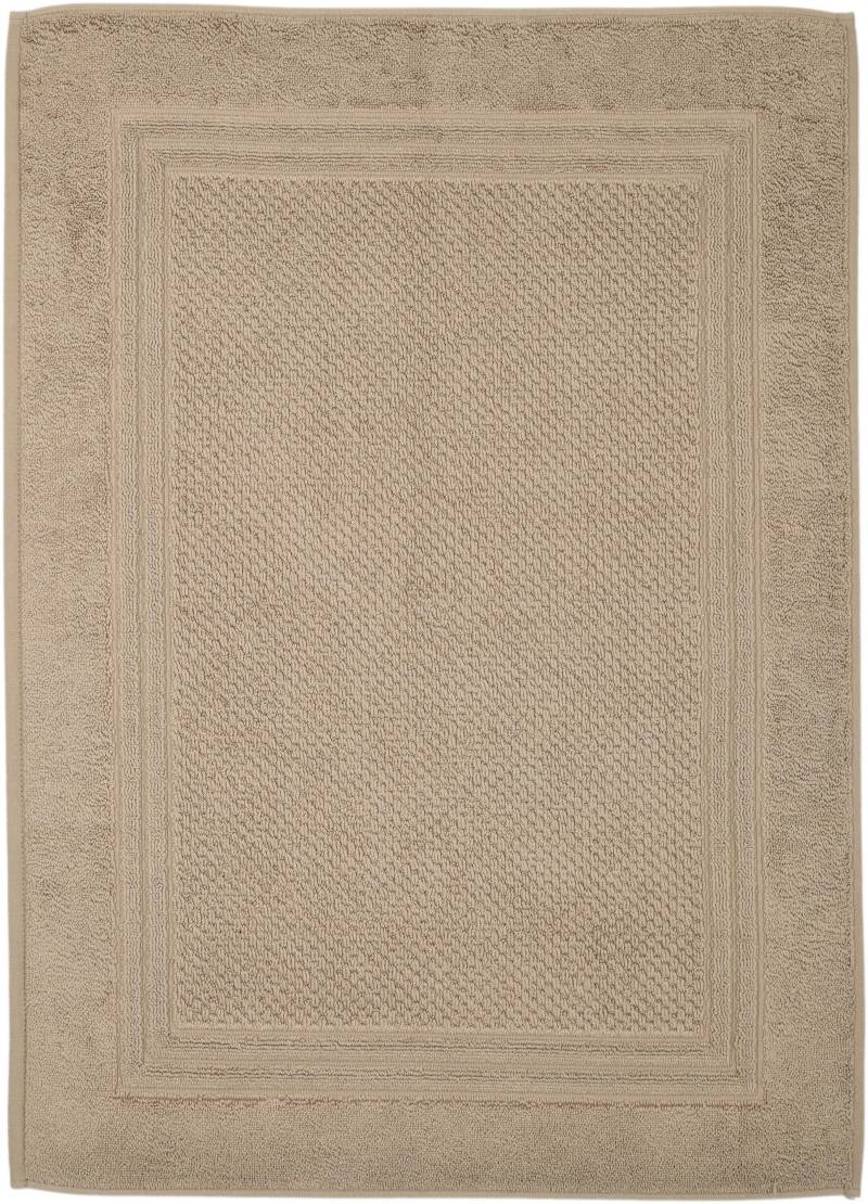 ROSS Duschmatte "Unifond" Höhe 1 mm fußbodenheizungsgeeignet  strapazierfähig Uni mit Bordüre, Badezimmerteppich, waschbar von Ross