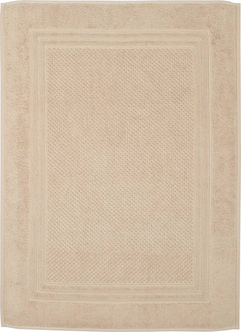 ROSS Duschmatte "Unifond" Höhe 1 mm fußbodenheizungsgeeignet  strapazierfähig Uni mit Bordüre, Badezimmerteppich, waschbar von Ross