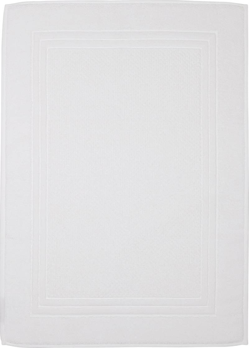 ROSS Duschmatte "Unifond" Höhe 1 mm fußbodenheizungsgeeignet  strapazierfähig Uni mit Bordüre, Badezimmerteppich, waschbar von Ross