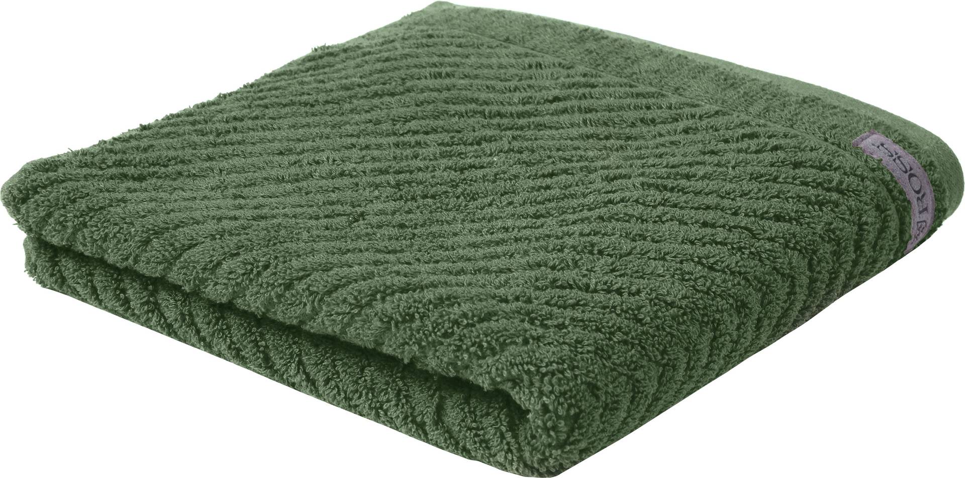 ROSS Handtuch "Smart", (2 St.), Uni-Rippe mit Velourslabel von Ross