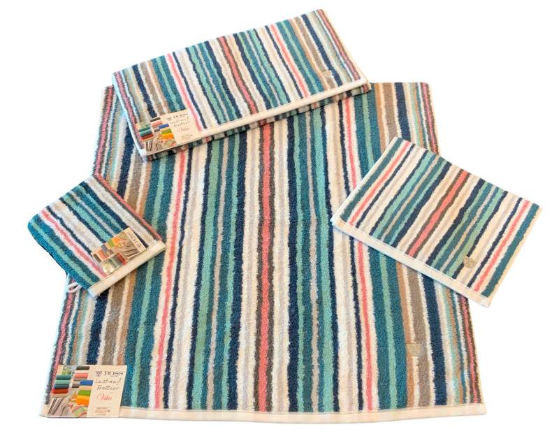 ROSS Handtuch "Multicolor", (2 St.), mit Streifen und gesticktem ROSS-Emblem von Ross