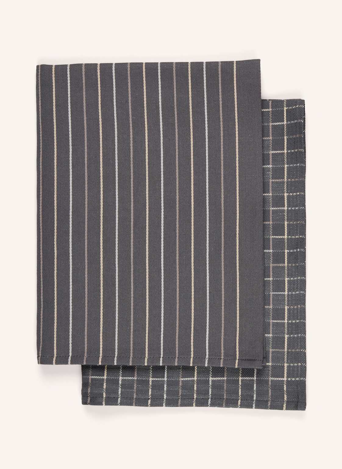 Ross 2er-Set Geschirrtücher Mit Leinen grau von Ross