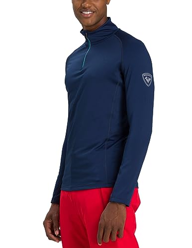 Rossignol - Herren-Baselayer-Oberteil mit halbem Reißverschluss, Blau, M von Rossignol