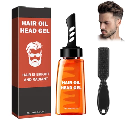 Rostblant 100mlRostblant 100ml 2-in-1 Haarstyling-Gel für Männer Mit Kamm,Wird mit einer Bürste für fettiges Haar geliefert, Langanhaltendes, Haarstyling-Gel für Männer von Rostblant