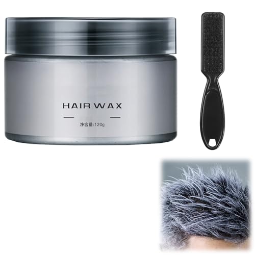 Rostblant 120g Grau Haarfarbenwachs, Temporäre Farbige Haarmalfarbenwachs,Gray Instant Hair Cream Mud, Unisex Styling Haartone Wax von Rostblant
