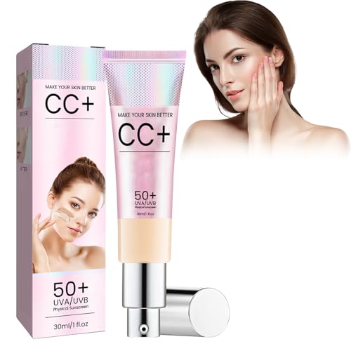 Rostblant CC+ Cream with SPF 50+ 30ml(Helles Weiß)，Getönte Gesichtscreme, Verbessert Den Teint & Spendet Feuchtigkeit von Rostblant