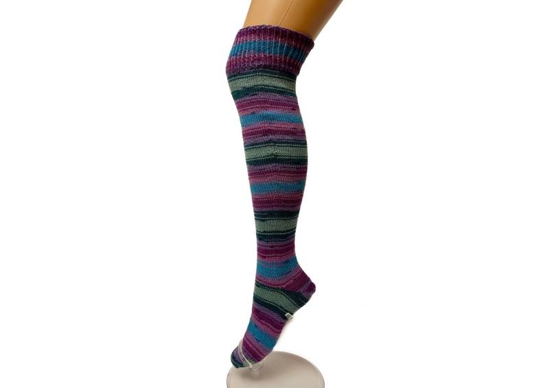 Kniestrümpfe, Ringelstrümpfe, Stutzen, Kniehohe Socken, Lange Wadensocken von RoswithaBliem