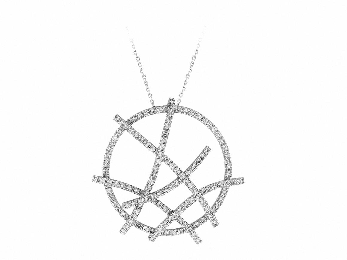 Handgewachsene Diamant Halskette in 14K Weißgold - 127 Steine, 1.60Ct von RosyLabDiamonds