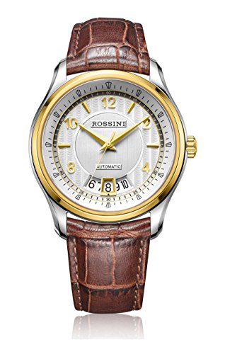 Rossini Herren Automatik Uhr Mit Leder Armband ROSGS038 von Rotary