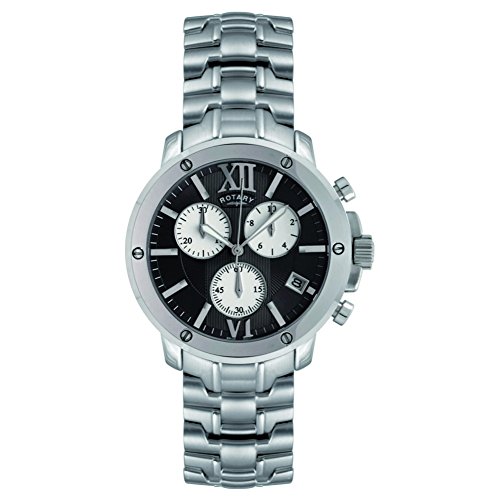 Rotary Herren-Armbanduhr XL Timepieces Chronograph Edelstahl GB02837/04 von Rotary