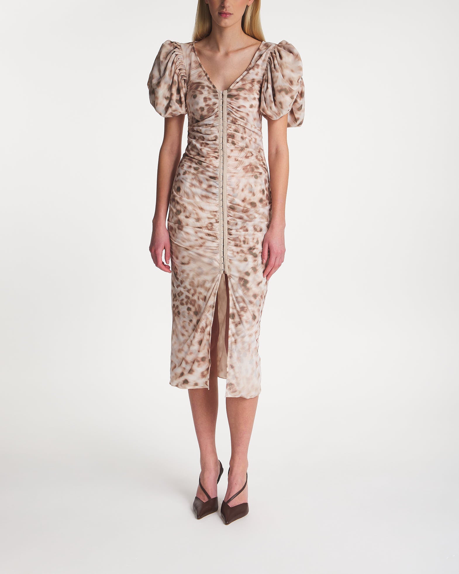 Rotate Dress Midi V-neck leopard Leopard Rotate Dress Midi V-neck leopard Leopard von Rotate