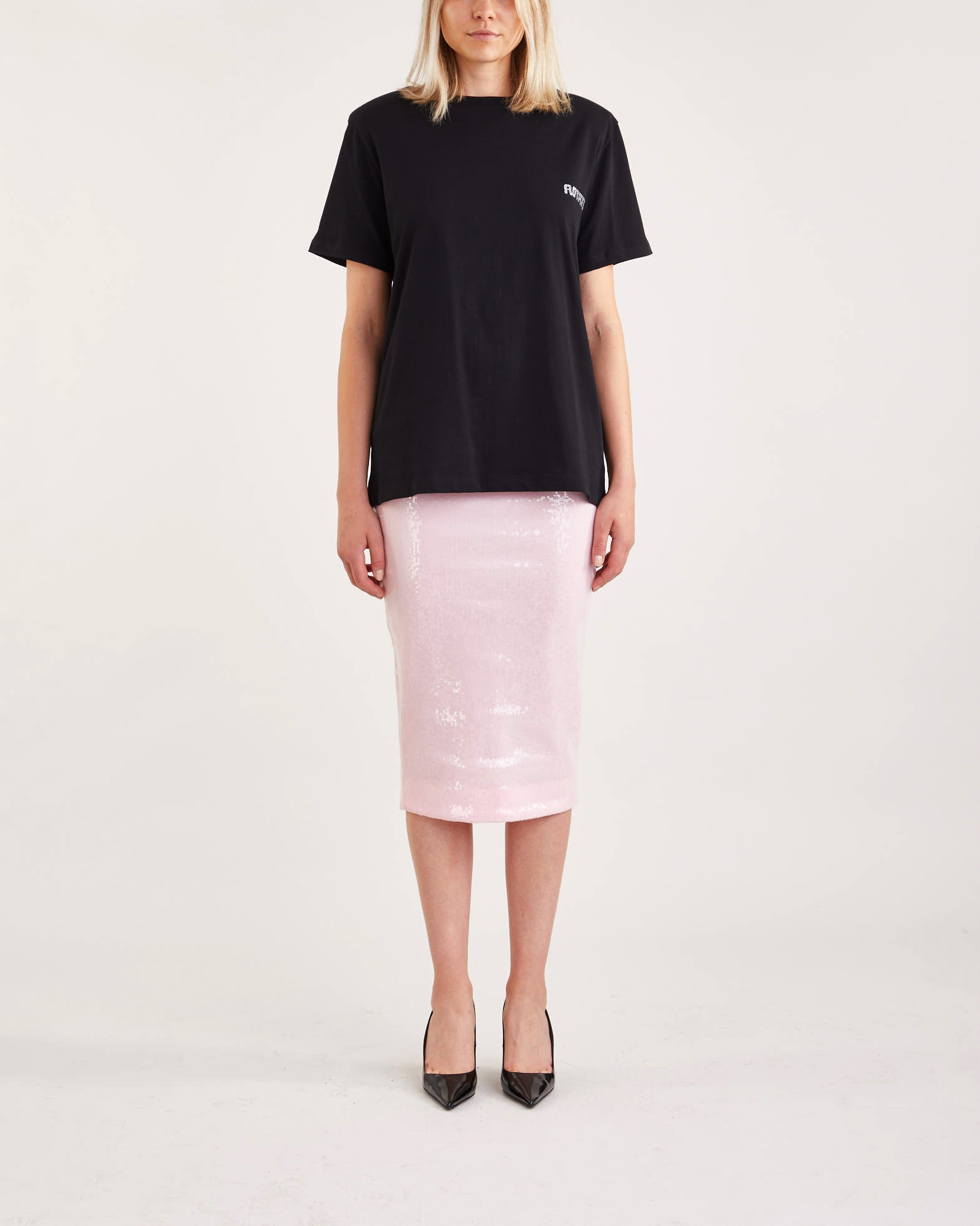 Rotate Skirt Sequin Midi Pencil Pink von Rotate