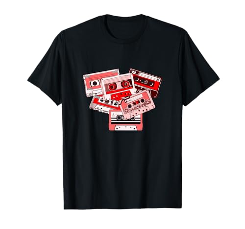 Rote Grafik Old School Hip Hop Kassette Männer oder Fraue T-Shirt von Rote Grafik Rote Farb-T-Shirt