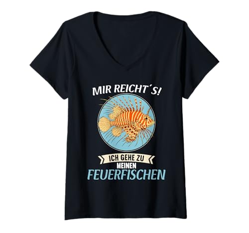 Damen Rotfeuerfisch Feuerfisch T-Shirt mit V-Ausschnitt Damen Rotfeuerfisch Feuerfisch T-Shirt mit V-Ausschnitt von Rotfeuerfisch Feuerfisch Tier Shop