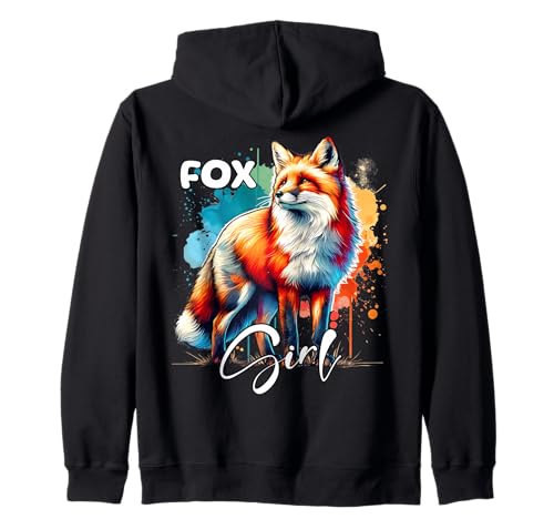 Fox Mädchen Rotfuchs Fuchs Kapuzenjacke Fox Mädchen Rotfuchs Fuchs Kapuzenjacke von Rotfuchs Fuchs Designs Damen