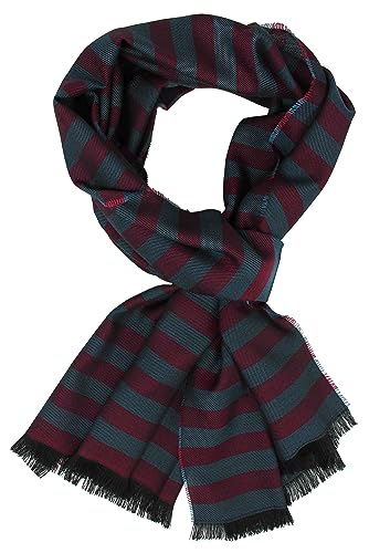 Herrenschal Damenschal Sommerschal Baumwollschal Streifen grau rot (Dünn) Made in Germany von Rotfuchs