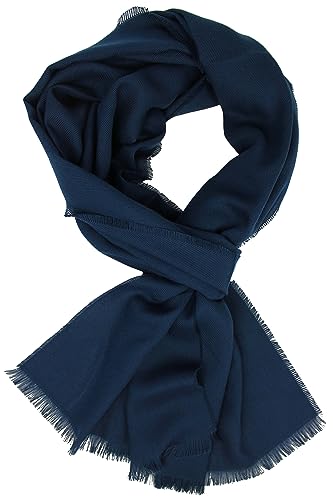 Rotfuchs Herrenschal Damenschal Sommerschal Baumwollschal uni marine (Dünn) Made in Germany von Rotfuchs