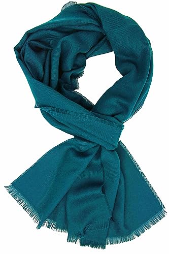 Rotfuchs Herrenschal Damenschal Sommerschal Baumwollschal uni petrol (Dünn) Made in Germany von Rotfuchs