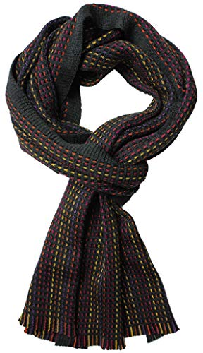 Rotfuchs Herrenschal Strickschal Raschelschal Streifen 100% Wolle violett 190 x 25 cm Made in German R-549 von Rotfuchs