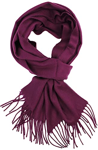 Rotfuchs Schal Herrenschal Damenschal Winterschal Unisex einfarbig weich und anschmiegsam ((L X B) 180 x 28, violett) von Rotfuchs