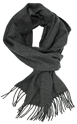 Rotfuchs Schal Herrenschal Damenschal Winterschal Unisex einfarbig weich und anschmiegsam ((L X B) 180 x 28 cm, anthrazit) von Rotfuchs