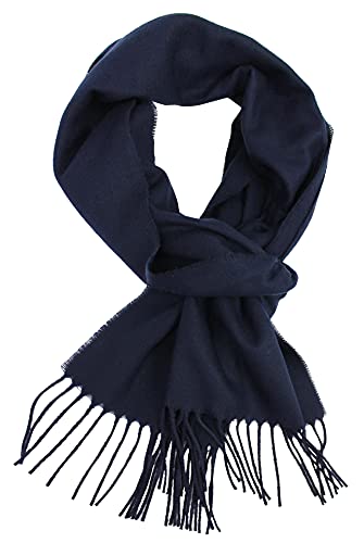 Rotfuchs Schal Herrenschal Damenschal Winterschal Unisex einfarbig weich und anschmiegsam ((L X B) 180 x 28 cm, marine) von Rotfuchs