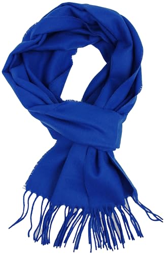 Schal Herrenschal Damenschal Winterschal Unisex einfarbig weich und anschmiegsam ((L X B) 180 x 37cm, royalblau) von Rotfuchs