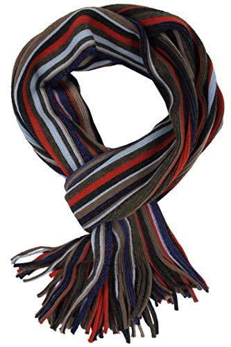 Rotfuchs Schal Strickschal Raschelschal Streifen modisch mehrfarbig 100% Wolle (Merino) R-599 von Rotfuchs