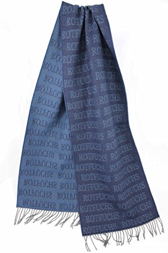 Rotfuchs Schal Webschal Doubleface modisch blau100% Wolle (Merino) von Rotfuchs
