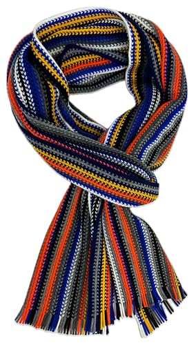 Rotfuchs Strickschal Damenschal Winterschal Herrenschal Streifen mehrfarbig185 x 30 cm Made in Germany von Rotfuchs
